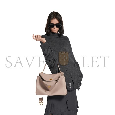 BALENCIAGA WOMEN'S RODEO HANDBAG MEDIUM GRAINED CALFSKIN IN SESAME 7897722ABV52914 (35*23.5*11cm)